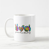 Peace Love Bowling Tie Dye Funny Bowling Lovers Koffiemok (Links)
