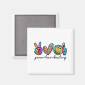 Peace Love Bowling Tie Dye Funny Bowling Lovers  Magneet (Voorkant / Achterkant)
