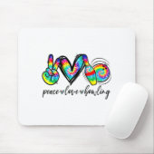 Peace Love Bowling Tie Dye Funny Bowling Lovers Muismat (Met muis)