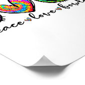 Peace Love Bowling Tie Dye Funny Bowling Lovers  Poster (Hoek)