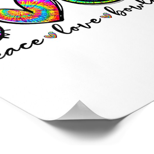 Peace Love Bowling Tie Dye Funny Bowling Lovers  Poster (Hoek)