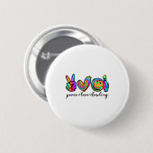 Peace Love Bowling Tie Dye Funny Bowling Lovers  Ronde Button 5,7 Cm (Voorkant /achterkant)