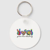 Peace Love Bowling Tie Dye Funny Bowling Lovers  Sleutelhanger (Voorkant)