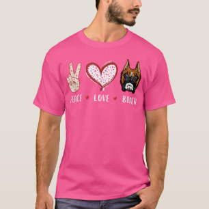 Peace Love Boxer Gift voor Mannen Vrouwen Kinder B T-shirt