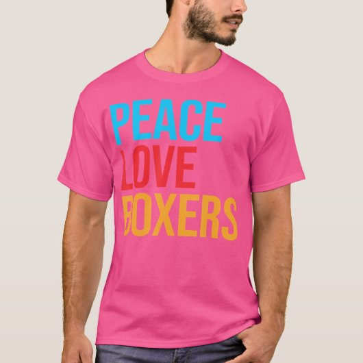 Peace Love Boxer T-shirt (Voorkant)
