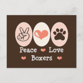 Peace Love Boxers Briefkaart (Voorkant)