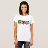 Peace Love Boxers Cute Boxer Dog T-shirt (Voorkant volledig)