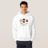Peace Love Boxers Hooded Sweatshirt (Voorkant volledig)