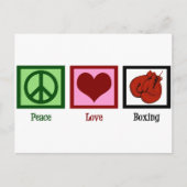 Peace Love Boxing Briefkaart (Voorkant)