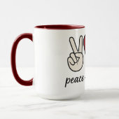Peace • Love • Brew | Retro Coffee Combo Mok (Links)