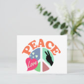 Peace Love Briefkaart (Staand voorkant)
