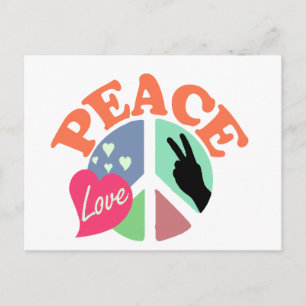 Peace Love Briefkaart