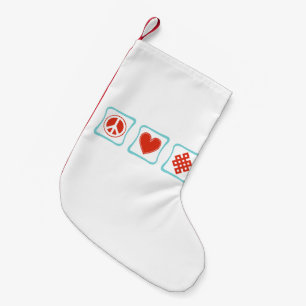 Peace Love Buddhism Squares Kleine Kerstsok