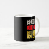 Peace Love Bugle Drumline Music Bugle Music Instru Koffiemok (Voorkant rechts)
