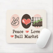 Peace Love Bull Market Muismat (Met muis)