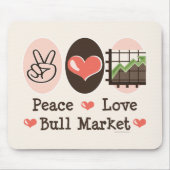 Peace Love Bull Market Muismat (Voorkant)