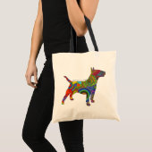 "Peace Love & Bull Terriers" Pop Art Canvas tas (Voorkant (product))