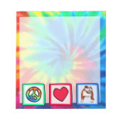 Peace, Love, Bulldogs Notitieblok (Voorkant)