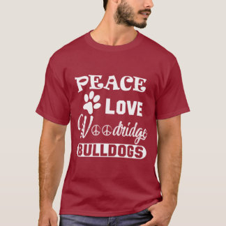 Peace Love Bulldogs T-shirt