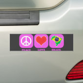 Peace Love Bumpersticker (Op auto)