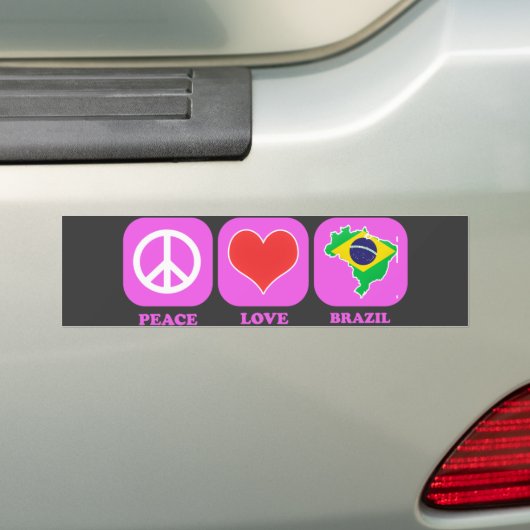 Peace Love Bumpersticker (Op auto)