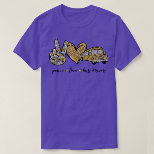 Peace Love Bus Driver Classic TShirt (Design voorkant)