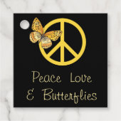 Peace Love & Butterflies Bedankjes Labels (Voorkant)