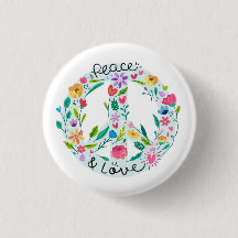 Peace Love Button