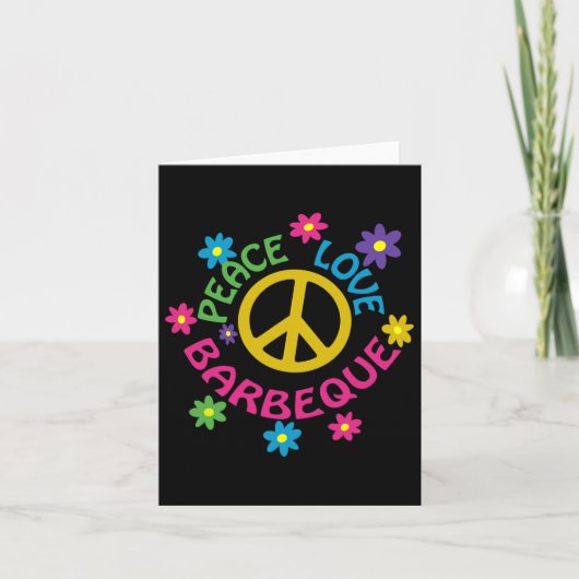 Peace Love Byrbeque - Byrbecue Kaart (Voorkant)