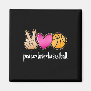 Peace Love BySketbyll Leopard Print Meisjes door V Magneet