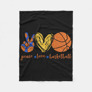 Peace Love Bysketbyll Schattige Bysketbyll Liefheb Fleece Deken
