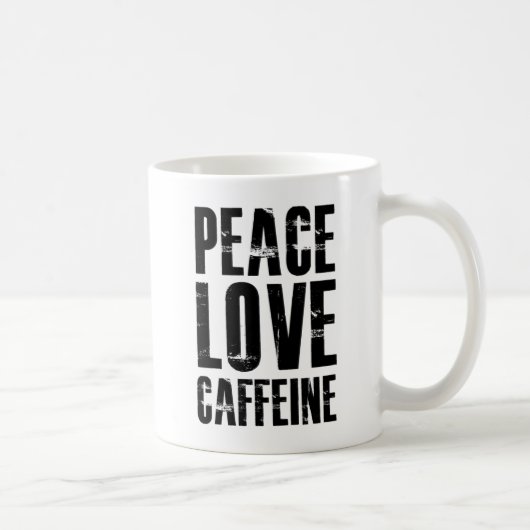 PEACE LOVE CAFFEINE KOFFIEMOK (Rechts)