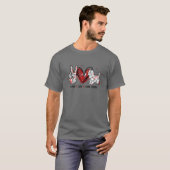Peace Love Cairn Terrier Funny Gift Hondenliefhebb T-shirt (Voorkant volledig)