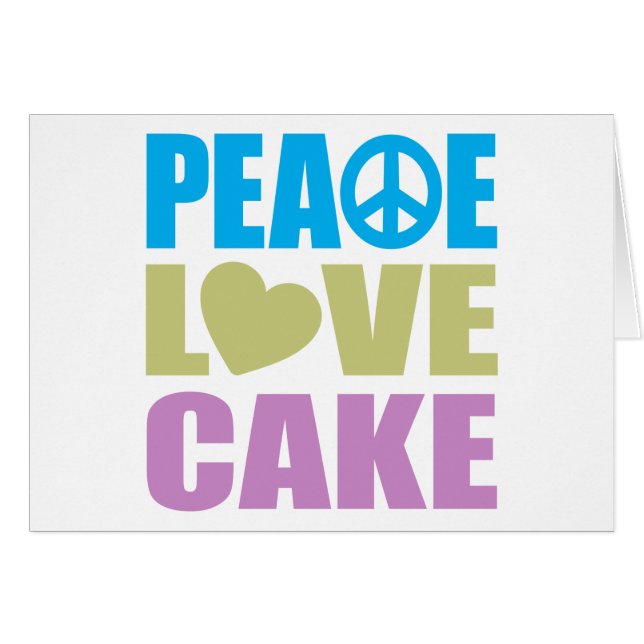 Peace Love Cake (Voorkant Horizontaal)