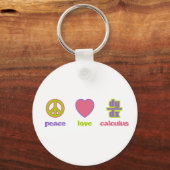 Peace, Love & Calculus Sleutelhanger (Voorkant)