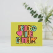 Peace Love Camel Briefkaart (Staand voorkant)