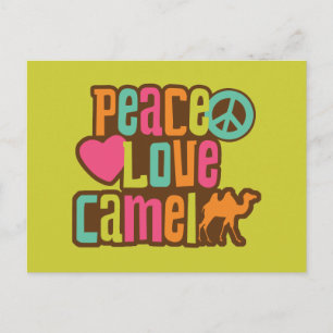 Peace Love Camel Briefkaart