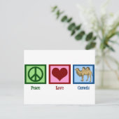 Peace Love Camels Briefkaart (Staand voorkant)