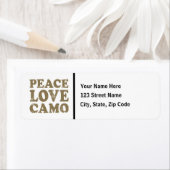Peace Love Camo Etiket (Insitu)