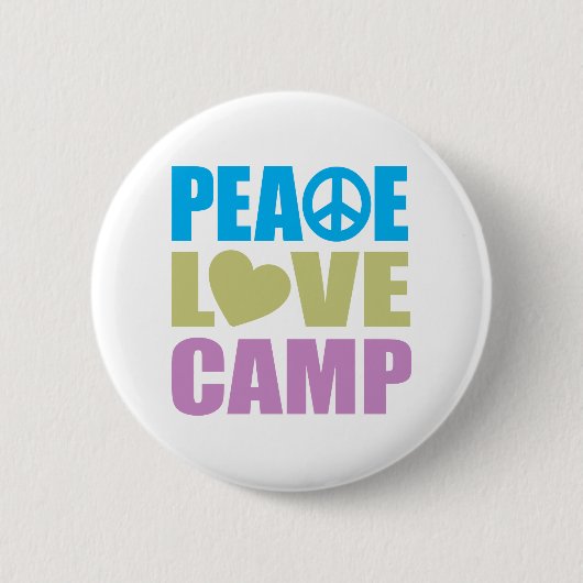 Peace Love Camp Ronde Button 5,7 Cm (Voorkant)