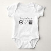 Peace Love Camping Baby Shirten Romper (Voorkant)