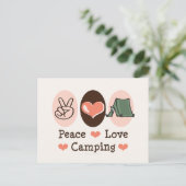 Peace Love Camping Briefkaart (Staand voorkant)