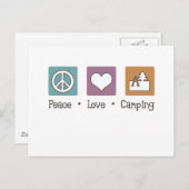 Peace Love Camping Briefkaart (Voorkant / Achterkant)
