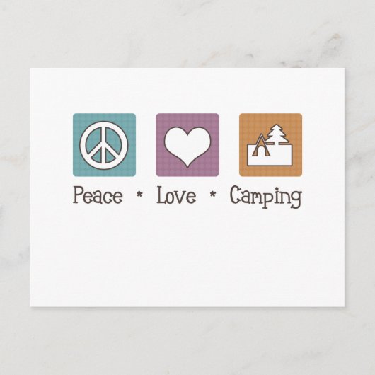 Peace Love Camping Briefkaart (Voorkant)