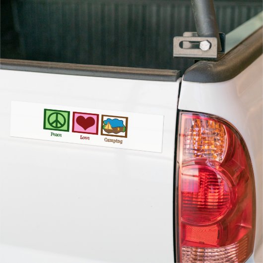 Peace Love Camping Bumpersticker (Op Truck)
