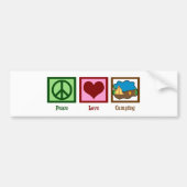 Peace Love Camping Bumpersticker (Voorkant)