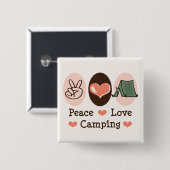 Peace Love Camping Button (Voorkant /achterkant)
