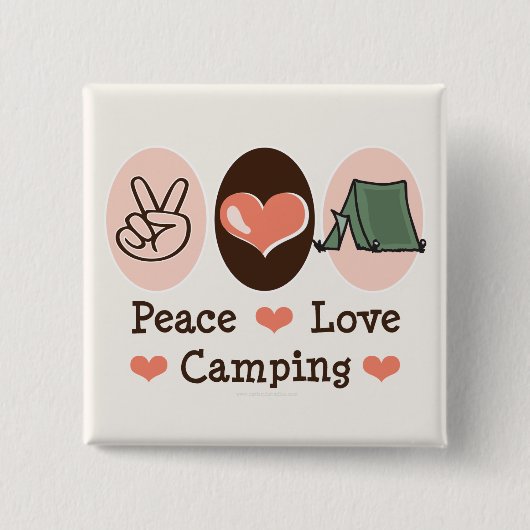 Peace Love Camping Button (Voorkant)