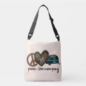 Peace Love Camping Crossbody Tas (Voorkant)