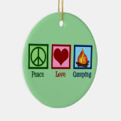 Peace Love Camping Keramisch Ornament (Rechts)
